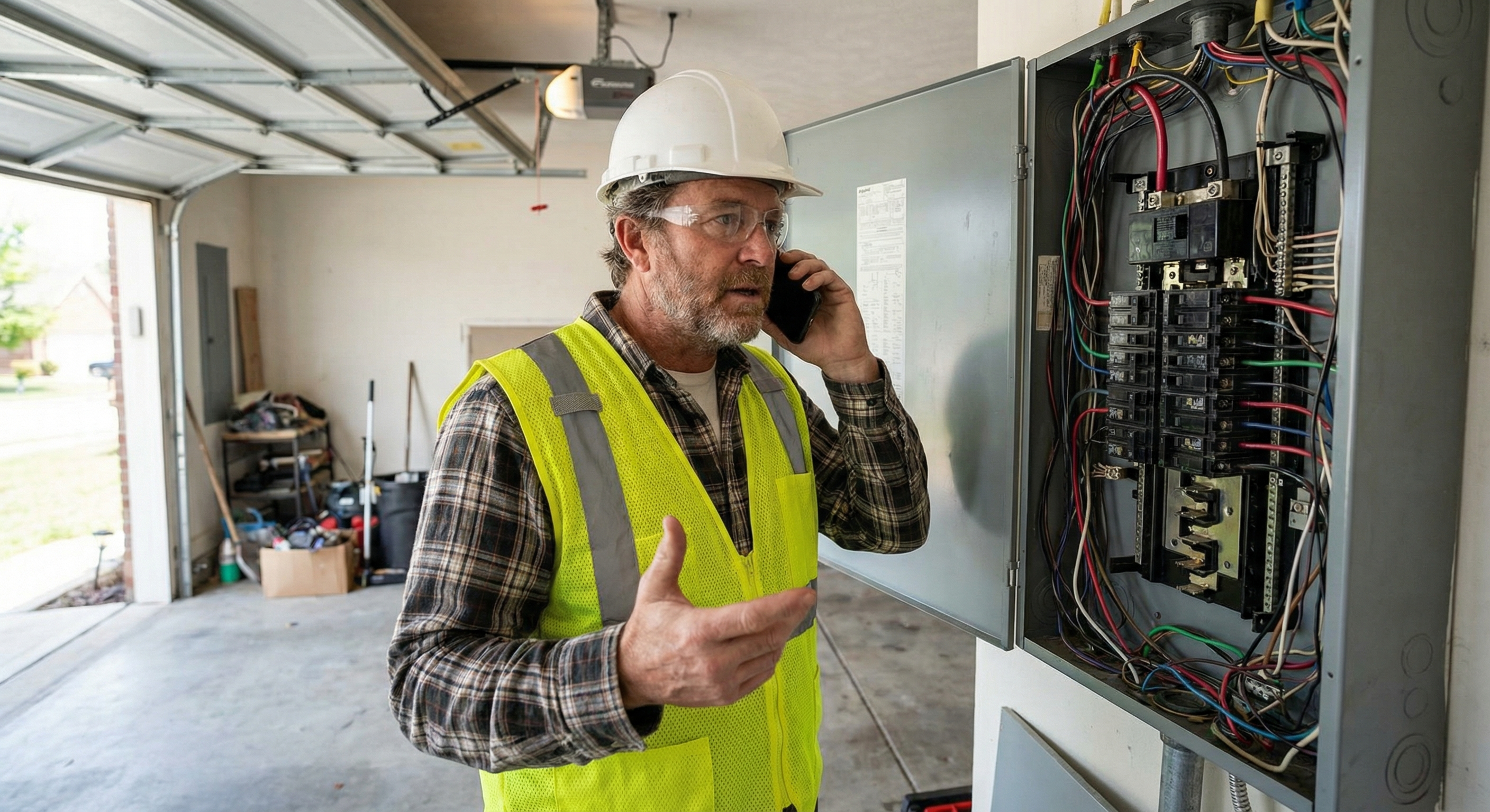 Electrician on a call